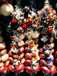 Full frame shot of fruits on display at market stall