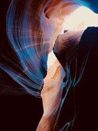 Low angle view of rock formation