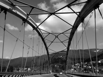 Bridge over river against sky