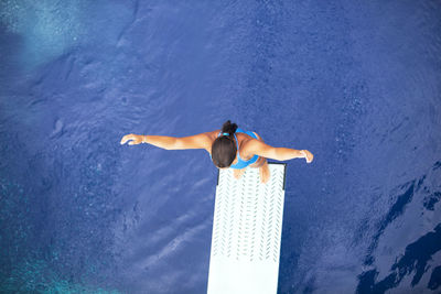 Full length of man swimming in sea