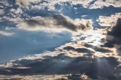 Low angle view of clouds in sky