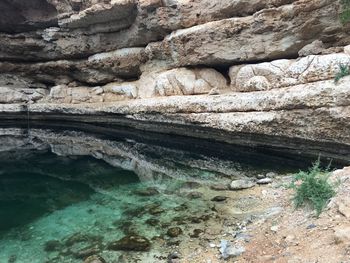 Rock formations in sea