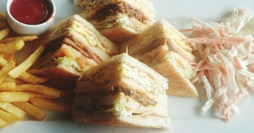 Close-up of served food