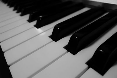 Close-up of piano keys