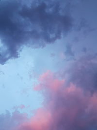 Low angle view of clouds in sky