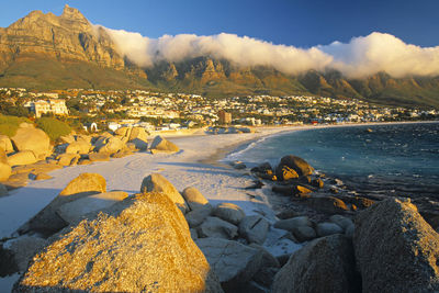 Scenic view of lake during winter