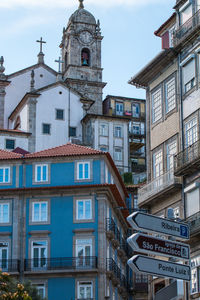 Low angle view of buildings against sky