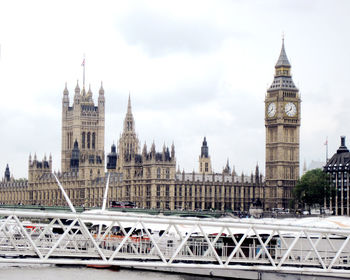 View of clock tower in city