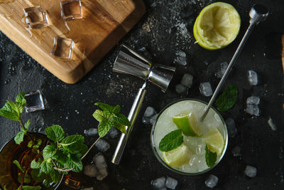 Preparing the authentic cuban mojito