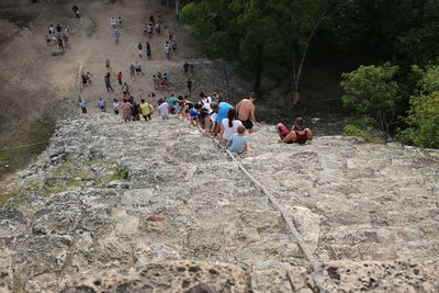 Group of people on the ground