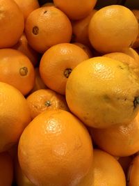 High angle view of oranges at market stall