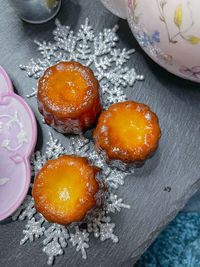 Close-up of dessert on table