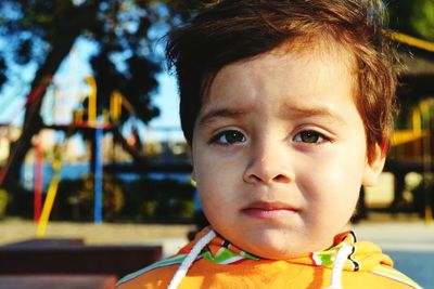 Close-up portrait of boy