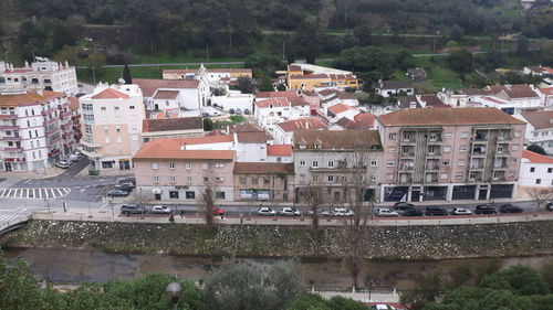 High angle view of townscape