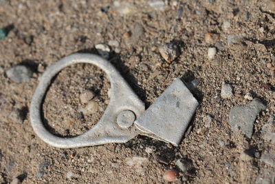 Close-up of rusty machine part