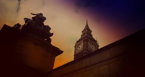 Low angle view of church against sky