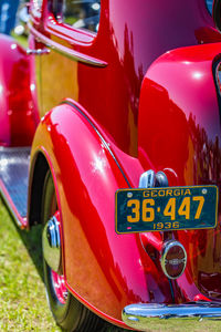 Close-up of vintage car