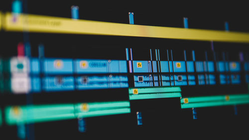 Close-up of illuminated lighting equipment