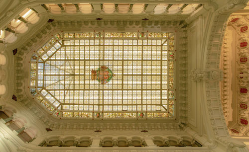 Low angle view of ceiling of building