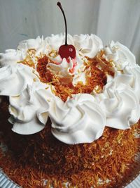 Close-up of cake on table