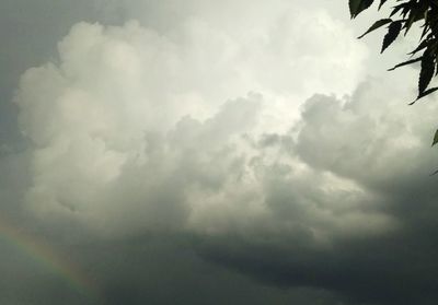 Low angle view of clouds in sky