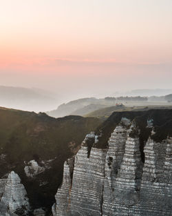 Scenic view of landscape during sunset