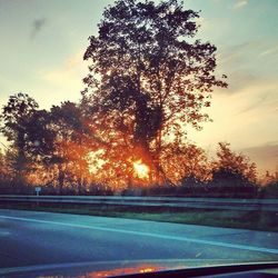 Road at sunset