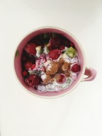 Directly above shot of breakfast in bowl