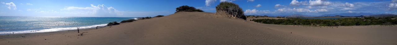 Panoramic view of beach against sky