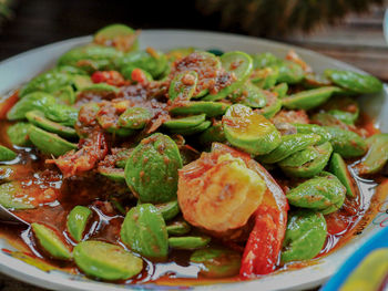 Close-up of salad in plate