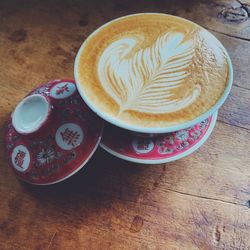 Coffee cup on table