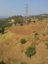 Scenic view of landscape against clear sky