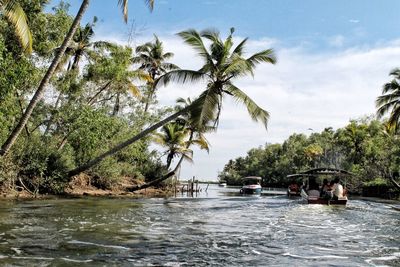 Boating in backwaters. 