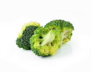 Close-up of vegetable over white background