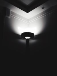 Low angle view of electric lamp