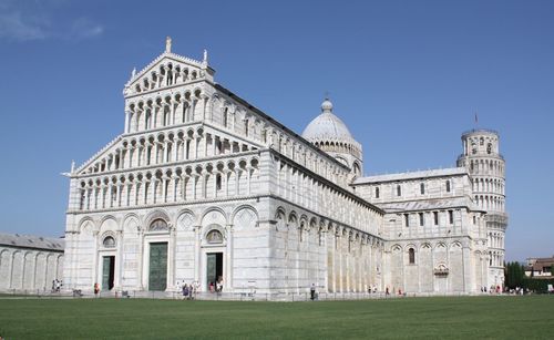 View of historical building against clear sky