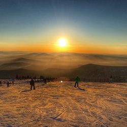 Sunset over mountain