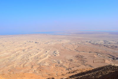 Scenic view of desert against sky