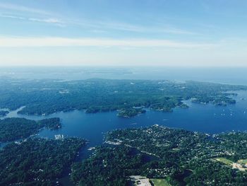 Aerial view of sea