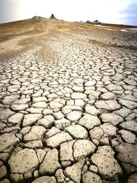 Scenic view of desert against sky