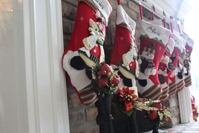 Close-up of red door