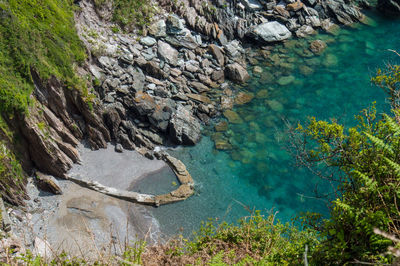 Rocks in sea