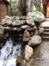 Rocks in water