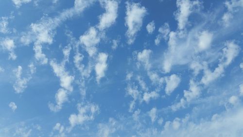 Low angle view of clouds in sky