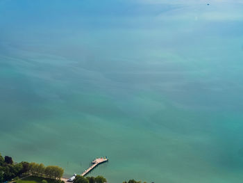 High angle view of lake against sky