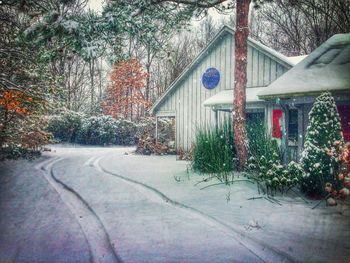 Built structure with trees in background