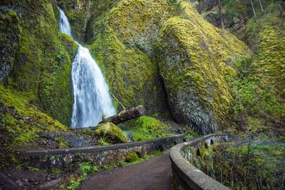 Scenic view of waterfall