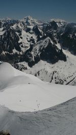 Scenic view of snowcapped mountains