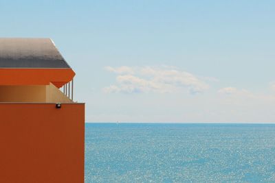 View of sea against clear sky