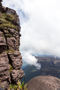 Scenic view of rocky mountains against sky